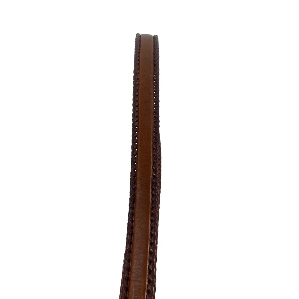 Resistol Mens‎ Brown Leather Western Belt Braided Engraved Buckle 42 R1201216